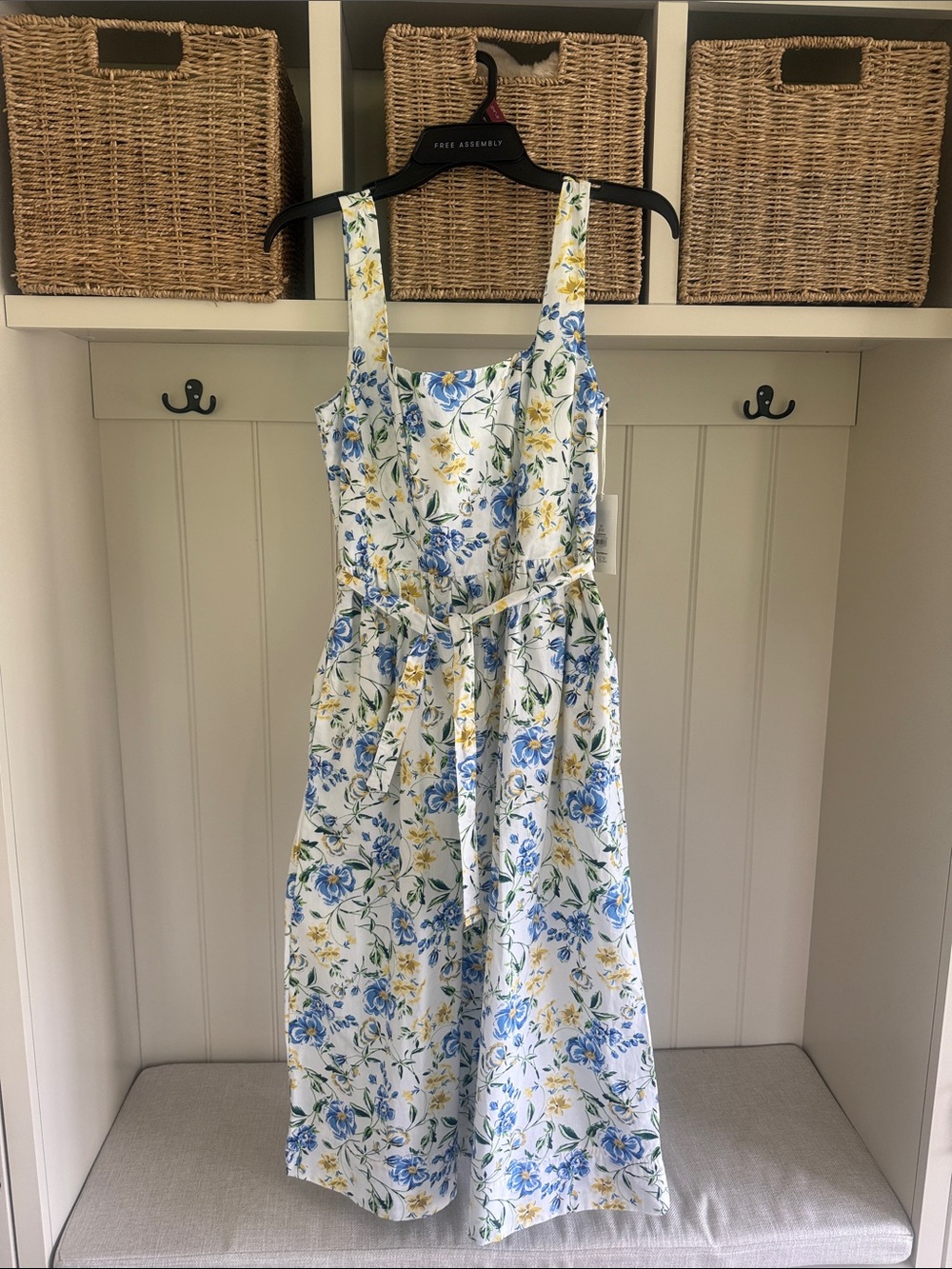 Free Assembly Embroidered Floral Midi Dress XS NWT